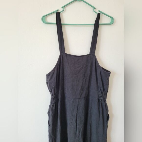 Sweet Salt Black Cotton Overalls Jumpsuit Muslin Lightweight Oversized Casual XS - Picture 5 of 9